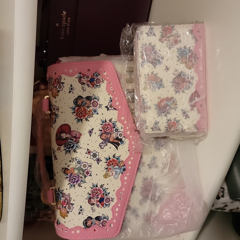 Loungefly Disney Princess Crossbody and wallet NWT